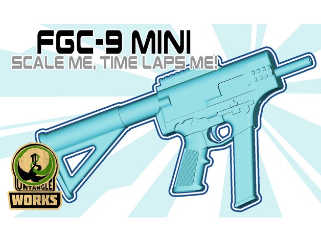 fgc9 mini 1 6 scale 1to6scale fgc fgc-9 gun model 3D print model - Mito3D