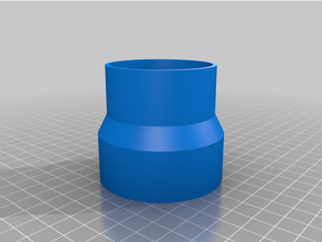 chop-to-shop-vac adapter customized 3d print model - Mito3D