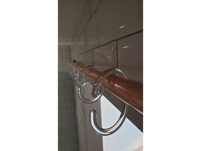 cheap shower curtain rail brackets plugs 3d print model - Mito3D