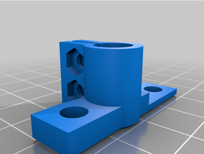 longer hypercube shaft clamps fixed nut holes 3d print model - Mito3D