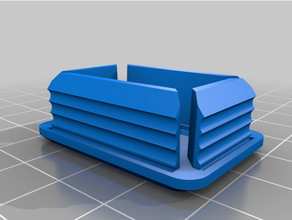 customized square rectangular tube cap joiner generator 3 4 1 2 3d print model - Mito3D
