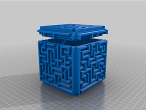 maze cube box 3d print model - Mito3D