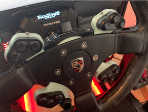 fanatec 74 70mm universel centre roue + bouton soutien momo omp courses raid plate forme sim simracing simracing3d simulateur pilotage 3d print model - Mito3D