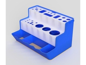 tool holder 3d printer printing base box caliper stand container maintenance organizacion organization porta herramientas toolbox tools 3d print model - Mito3D