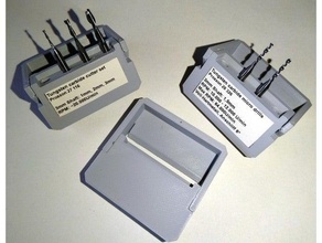 endmill herramienta caja proxxon mf70 micro cnc 3mm 1 8 eje portaminas micromot 3d print model - Mito3D
