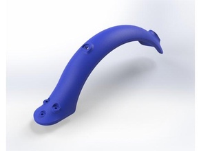 reinforced rear fender replacement xiaomi m365 electric scooter mudguard pro smart wing mijia 3d print model - Mito3D