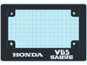 motorcycle license plate frame - honda v65 sabre 3d print model - Mito3D