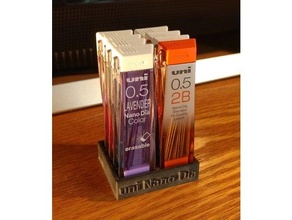 uni nano dia pencil lead holder mechanical office organization organizer bin 3d print model - Mito3D