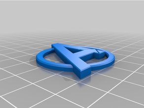 Vendicatori logo meraviglia 3d print model - Mito3D