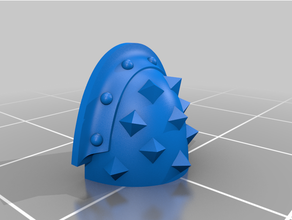 space marine spiked shoudler pads 3d print model - Mito3D