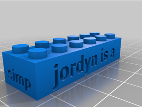 Jordyn tonto asno personalizado 3d print model - Mito3D