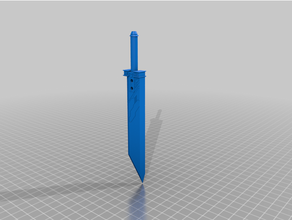ff7 buster sword pen bic final fantasy 7 3d print model - Mito3D