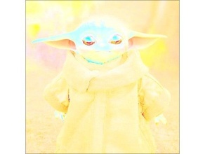 farbig Baby Yoda Lithophan 3d Drucken Mandalorianer Star Kriege 3d print model - Mito3D