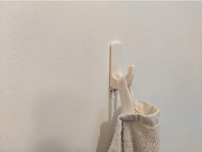 medio mando gancho 3m tiras Saco tira manos toalla pared 3d print model - Mito3D
