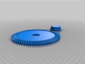 angepasst parametrisches kegelrad paar parametrisch Paar Fase Getriebe 3d print model - Mito3D