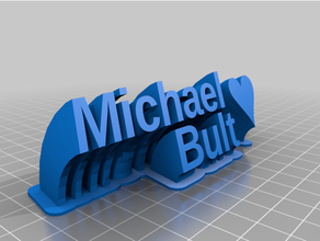 customized sweeping 2-line plate michael 3d print model - Mito3D