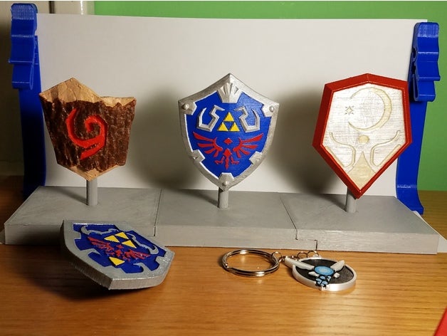 zelda shield stand display ocarina time 3D print model - Mito3D