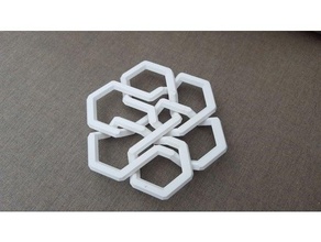 conway knot math openscad solidpython supportless trivet 3d print model - Mito3D