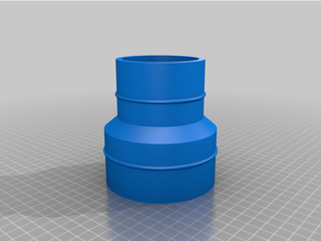 hose adapter 50 38 customized 3d print model - Mito3D
