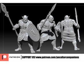 orco carattere ovest africano estetico 28mm eroe orchi rpg giochi guerra warhammer 3d print model - Mito3D