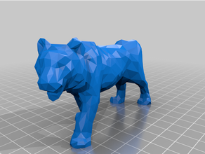 poly tigre 3d print model - Mito3D