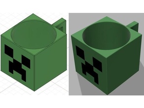 minecraft creeper cup games multicolor 3d print model - Mito3D