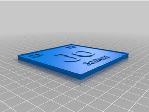 personalizzato periodico tavolo sottobicchieri v2 3d print model - Mito3D