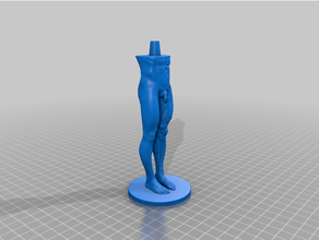 anatomy reference male body split socket 3d print model - Mito3D