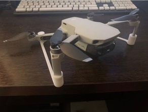 mavic mini landing skis dji drone skid 3d print model - Mito3D