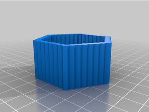 customized decorative hexagonal container 3d print model - Mito3D