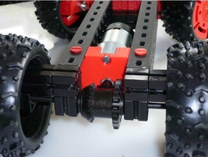 fischertechnik Powermotor montieren girder 3d print model - Mito3D
