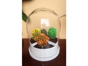 glass dome plant pots 3d print model - Mito3D