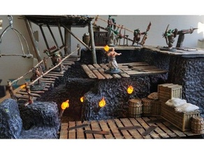 wooden platform skeleton tabletop games dnd video 28mm building craft miniature dungeons dragons gaming terrain wargaming warhammer wood 3d print model - Mito3D