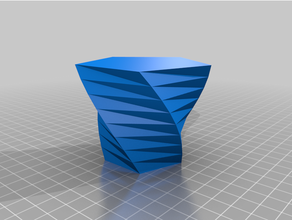 customized twisted polygon vase 3d print model - Mito3D