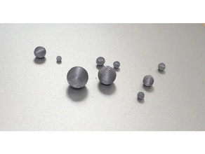 balls set collection - customizable sizes ball balloon bearing kit sphere test 3d print model - Mito3D