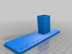 double stack pistol stand infinity logo 3d print model - Mito3D