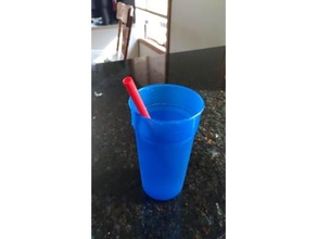 simple necessity straw cup drinking liquid pop water 3d print model - Mito3D