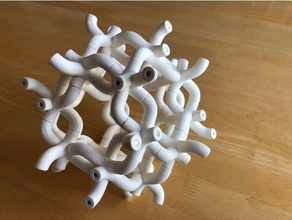 lattice snakes quad tube 3d puzzle octahedron pipe tetrahedron 3d print model - Mito3D