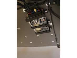lrs-150-12 mounting brackets 12v 12vdc meanwell lrs 150 bracket power supply mount 3d print model - Mito3D