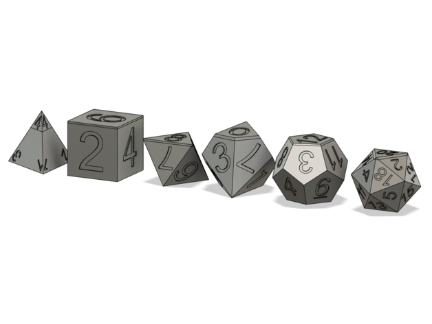 dice boxes lids - set dd d10 d12 d20 d4 d6 d8 box dnd 3D print model - Mito3D