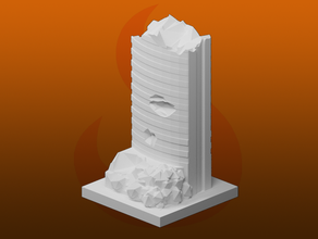 Greeblecity restos rascacielos ix greeblecityruins 3d print model - Mito3D