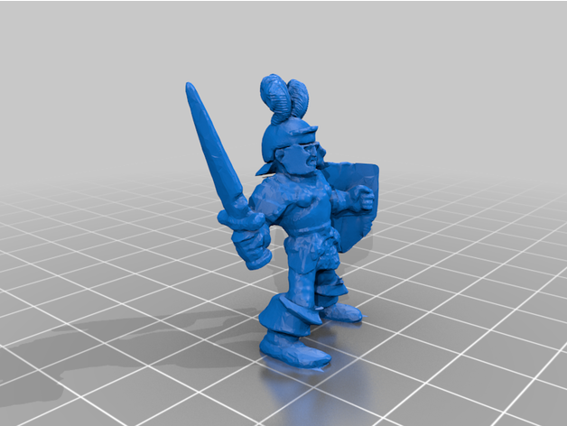 advanced heroquest warrior 3D print model - Mito3D