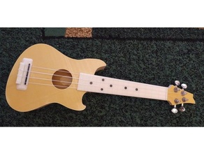 ukulélé openscad guitare musique 3d print model - Mito3D