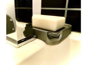 soap holder wash hand basin sink porte-savon porte savon soapdish dish tray support hands 3d print model - Mito3D