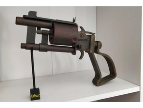 fallout pipe pistol pupport 4 gun piper support 3d print model - Mito3D