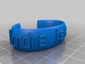 customized ellipse message band 3d print model - Mito3D