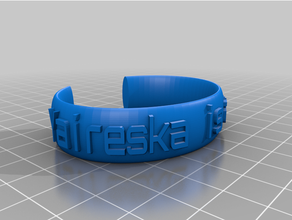 customized ellipse message band 3d print model - Mito3D