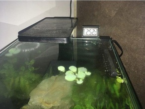 thermometer holder 4mm glass aquarium mount 3d print model - Mito3D