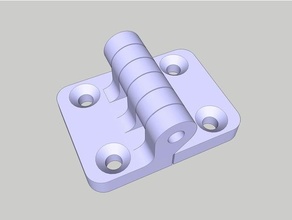 hinge m4 screws 25mm offset 3d print model - Mito3D
