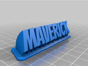 Maverick personnalisé 3d print model - Mito3D